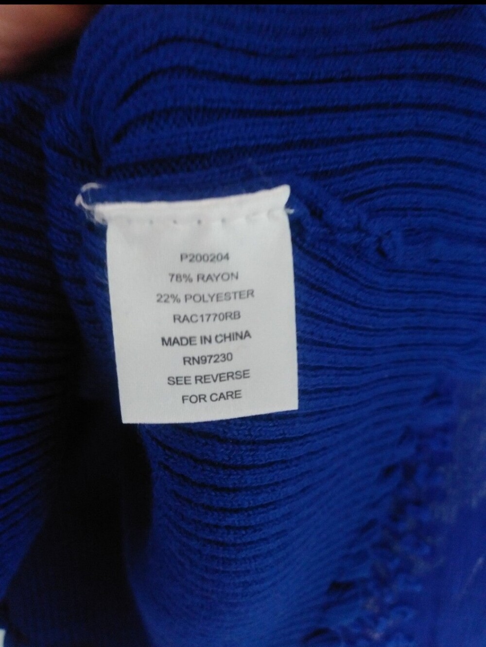 Almost Famous Royal Blue Knit Top - Picture 5 of 5